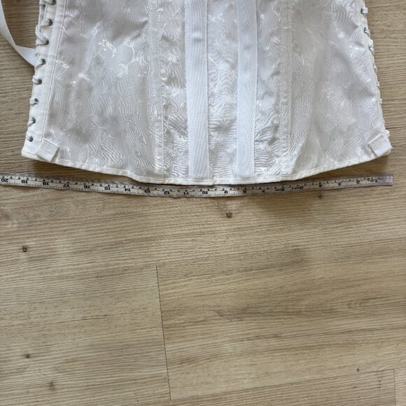 Vintage CAMP White Boned Corset Bustier Top Cosplay - Picture 6 of 12